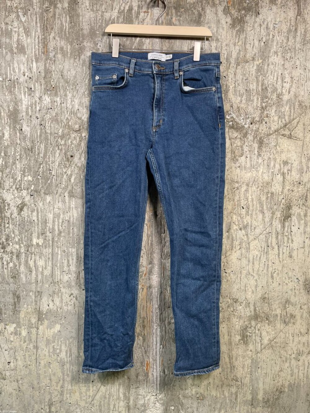 & OTHER STORIES Women's Slim Leg High Rise Jeans Size 27 in Medium Wash